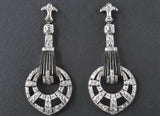 Art Deco platinum diamond and onyx earrings