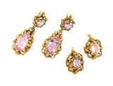 Georgian gold and pink topaz earrings, 1830 c.a.