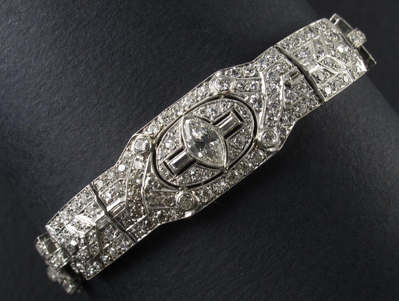 An Art Déco platinum and diamond bracelet