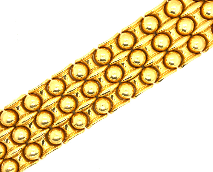 Retro yellow gold tank bracelet 1940