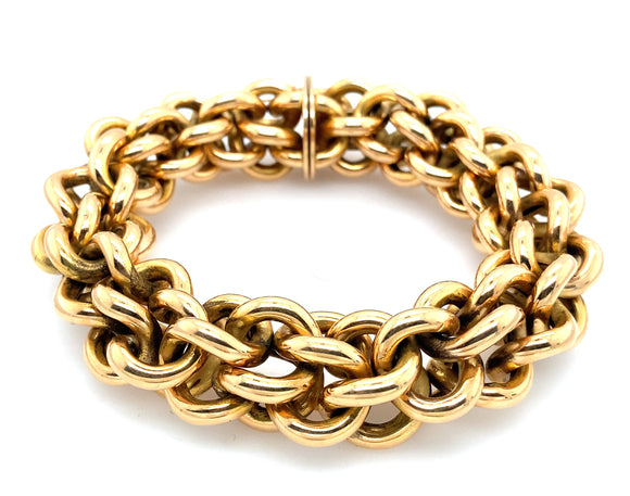 Bracelet chaîne rétro en or, 1950 ca