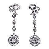 Boucles d'oreilles victoriennes en or et argent diamants taille ancienne