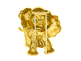1960 Yellow gold, emerald, enamel and coral Van Cleef e Arpels elephant brooch
