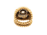 A yellow gold and diamond ring. Period 1950 circa