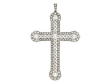 Art Déco platinum and diamond cross pendant