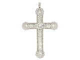 Art Déco platinum and diamond cross pendant
