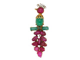 Lacloche gold, ruby and emerald bird brooch, 1940 c.a.