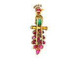 Lacloche gold, ruby and emerald bird brooch, 1940 c.a.