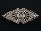 An Art Déco platinum ad diamond brooch. France, 1930.