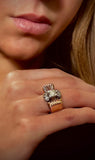 Retro gold and diamond ring, 1940 c.a.