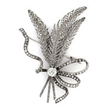 Victorian diamond feather trembling brooch