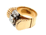 Retro gold and diamond ring, 1940 c.a.