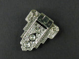 An Art Déco platinum and diamond necklace, transformable in two bracelets and one brooch. In original fitted box
