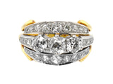 Art Déco gold platinum and diamond cocktail ring, 1930