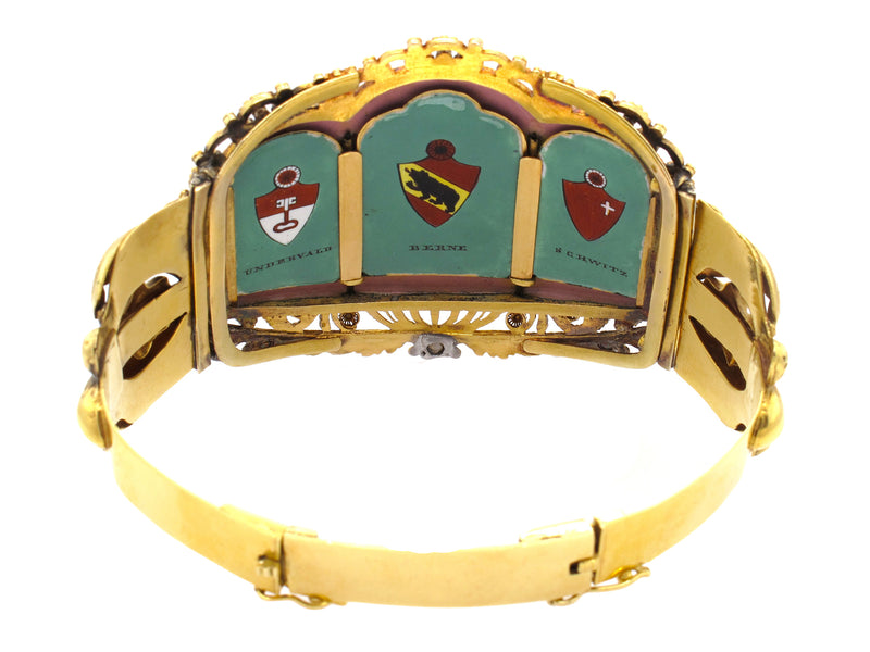 Antique gold enamelled bracelet, 1835