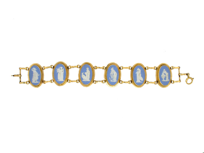 Georgian yellow gold Wedgewood bracelet