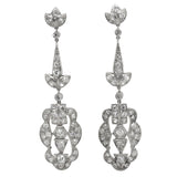 Boucles d'oreilles Art Déco en platine et diamants