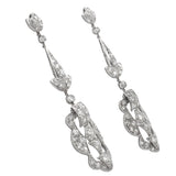 Boucles d'oreilles Art Déco en platine et diamants