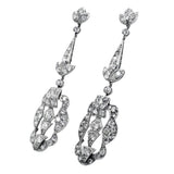 Boucles d'oreilles Art Déco en platine et diamants