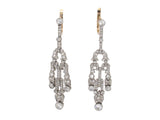 Art Déco platinum and diamond Chandelier earrings
