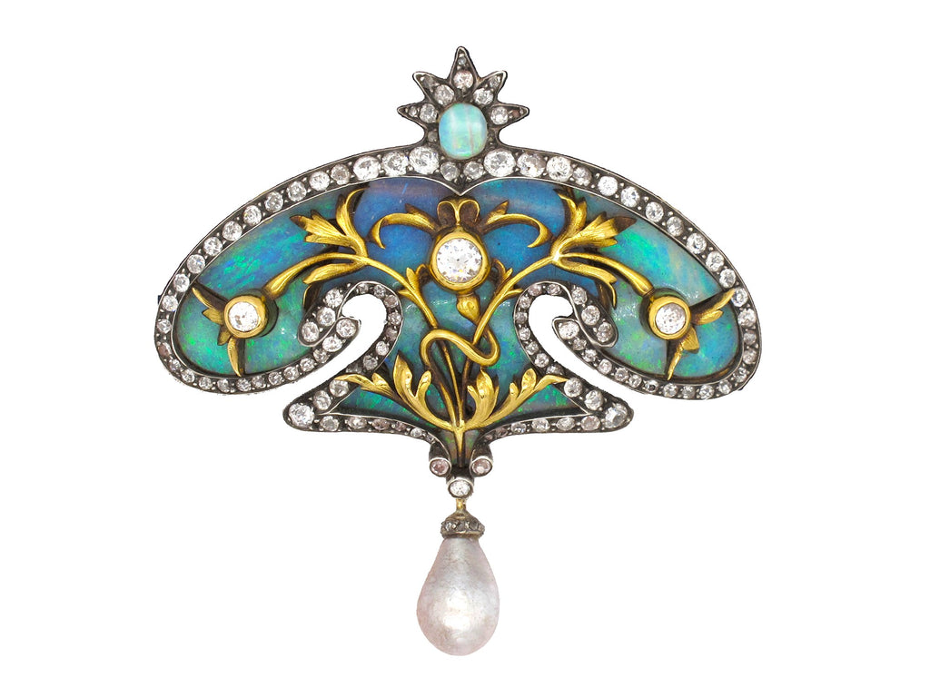 Navachi Spilla Libellula Con Opale E Cristalli – Placcata Oro 18k – 5,7 Cm – Gioiello Artigianale Con Confezione Regalo