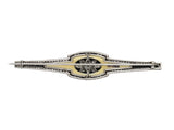 An Art Deco platinum, diamond, onyx and bone brooch, Cartier, Paris, 1925 c.a.