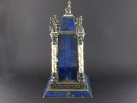 A XIX century silver, enamel and lapis lazuli desk clock. Vienna 1880 circa Probably HERMANN BOEHM