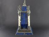 A XIX century silver, enamel and lapis lazuli desk clock. Vienna 1880 circa Probably HERMANN BOEHM