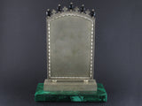 Precious XX Century Mario Buccellati engraved silver and malachite portable travel altar.