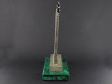 Precious XX Century Mario Buccellati engraved silver and malachite portable travel altar.