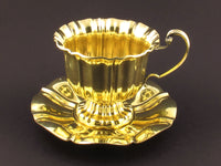 Un set di tazze da tè in argento e limo francese del XIX secolo di Odiot nella scatola originale. Parigi 1860