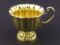 Un set di tazze da tè in argento e limo francese del XIX secolo di Odiot nella scatola originale. Parigi 1860
