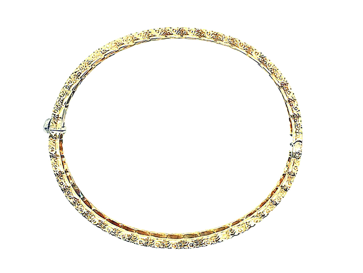 Mario Buccellati gold and diamond bangle