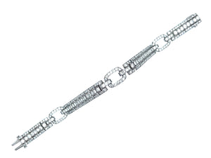 An Art Deco platinum and diamond bracelet. Oscar Heyman, USA, 1930