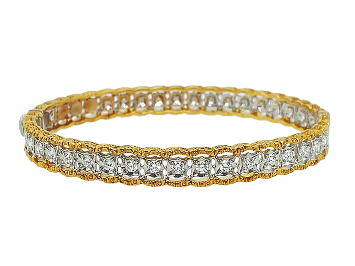 Mario Buccellati gold and diamond bangle