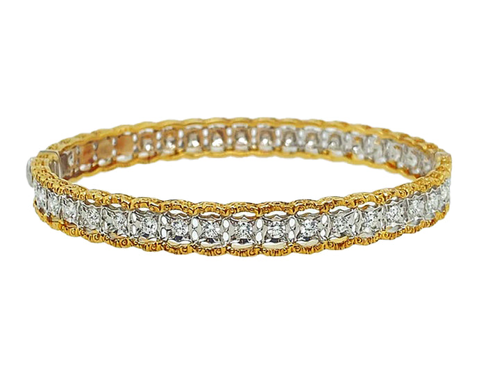 Mario Buccellati gold and diamond bangle