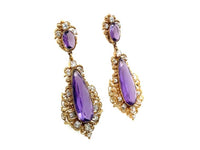Georgian gold diamond and amethyst Demi Parure