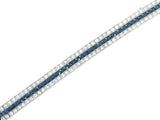 Art Deco platinum, diamond and sapphire bracelet, 1930 c.a.