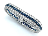 Art Deco platinum, diamond and sapphire bracelet, 1930 c.a.