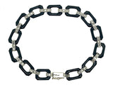 Art Déco white gold and onyx bracelet, 1930