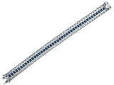 Art Deco platinum, diamond and sapphire bracelet, 1930 c.a.