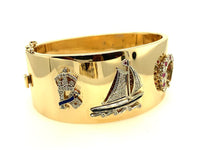 Art Deco Charm cuff bracelet
