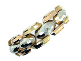 Retro three color gold tank bracelet, 1935