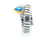 Tubogas gold and sapphire Bulgari ring.
