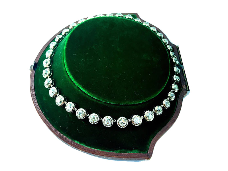 Important platinum and diamond rivière necklace, 1940
