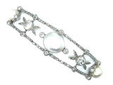 Garland Style Edwardian platinum diamond and natural pearl bracelet, 1910.