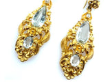 Early Victorian gold and aquamarine demi parure
