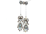 Falize diamond and opal lavalliere necklace