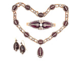 Victorian gold, diamond and garnet Parure