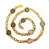 Bulgari gold and antique coin monete necklace